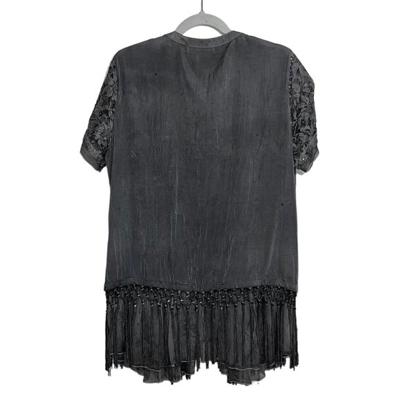 NWT A Touch Of Style - Women Sz XL - 2 Peice Set Grey Tank Top & Grey Lace Top - Picture 2 of 16